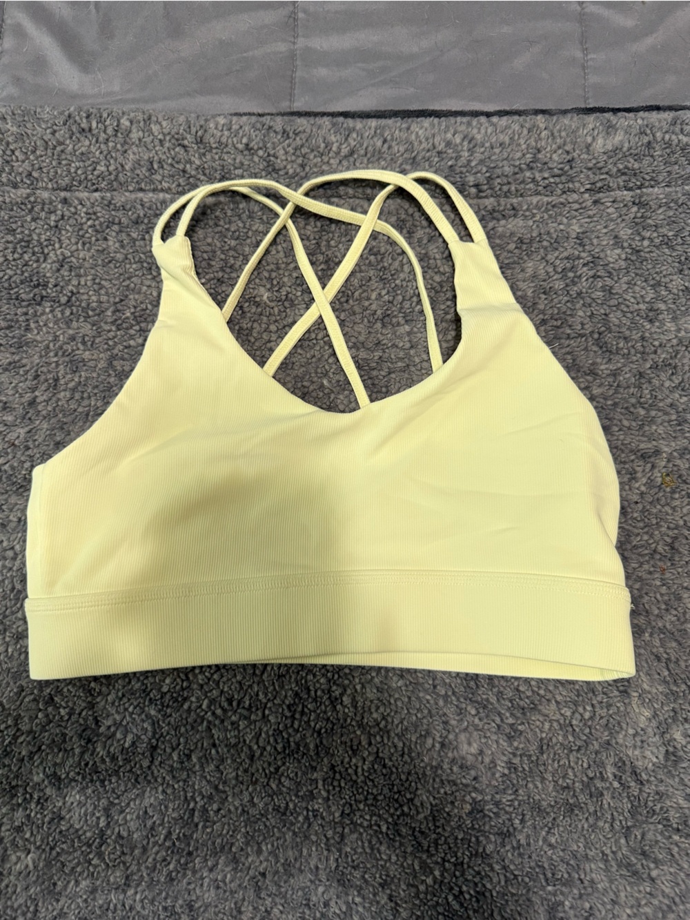 Light Yellow Crisscross Sports Bra